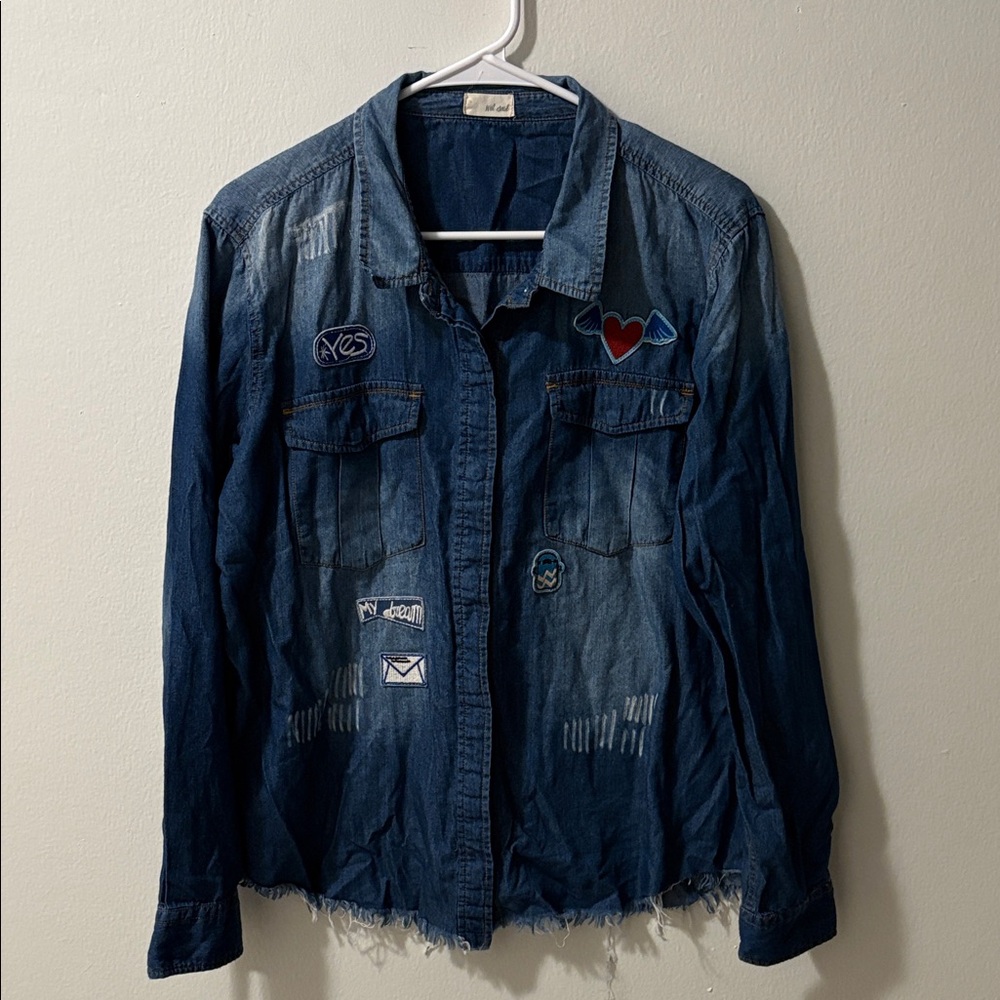 Denim Jacket with Patches